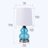 Glas-Kürbis Schreibtischlampe 44 cm Leinenschirm beige